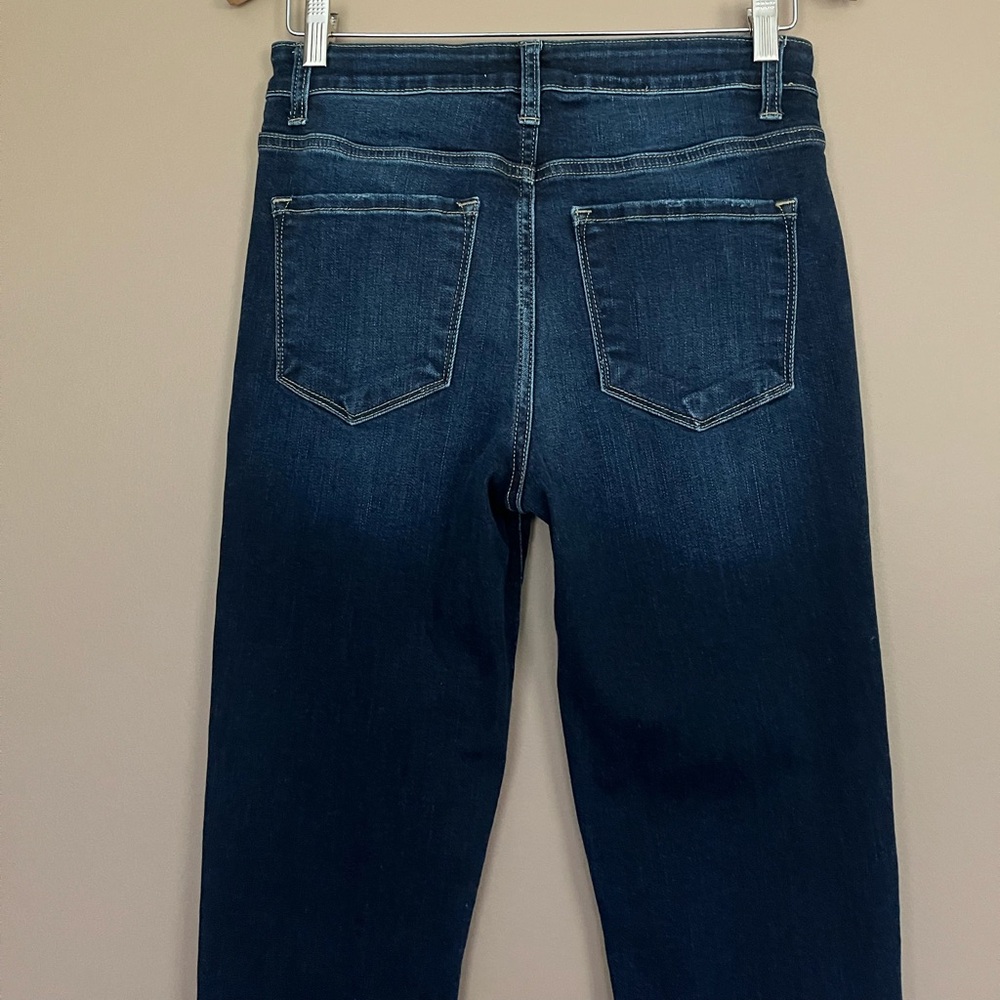 {Vervet} Skinny Jeans with Some Distressing and Raw Hem in Blue - Womens 28 - Picture 5 of 10